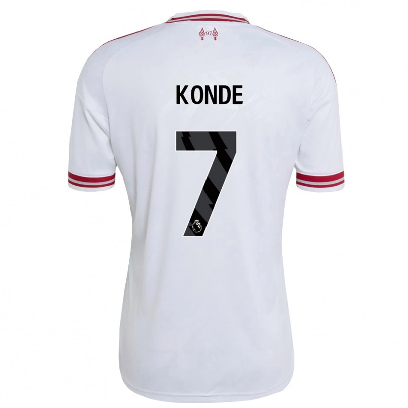 Danxen Dzieci Isaac Konde #7 Czerwony Biały Wyjazdowa Koszulka 2026/27 Koszulki Klubowe