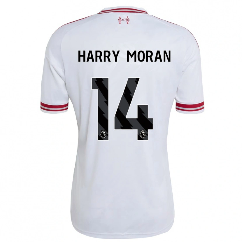 Danxen Dzieci Harry Moran #14 Czerwony Biały Wyjazdowa Koszulka 2026/27 Koszulki Klubowe