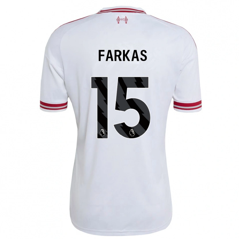 Danxen Dzieci Erik Farkas #15 Czerwony Biały Wyjazdowa Koszulka 2026/27 Koszulki Klubowe