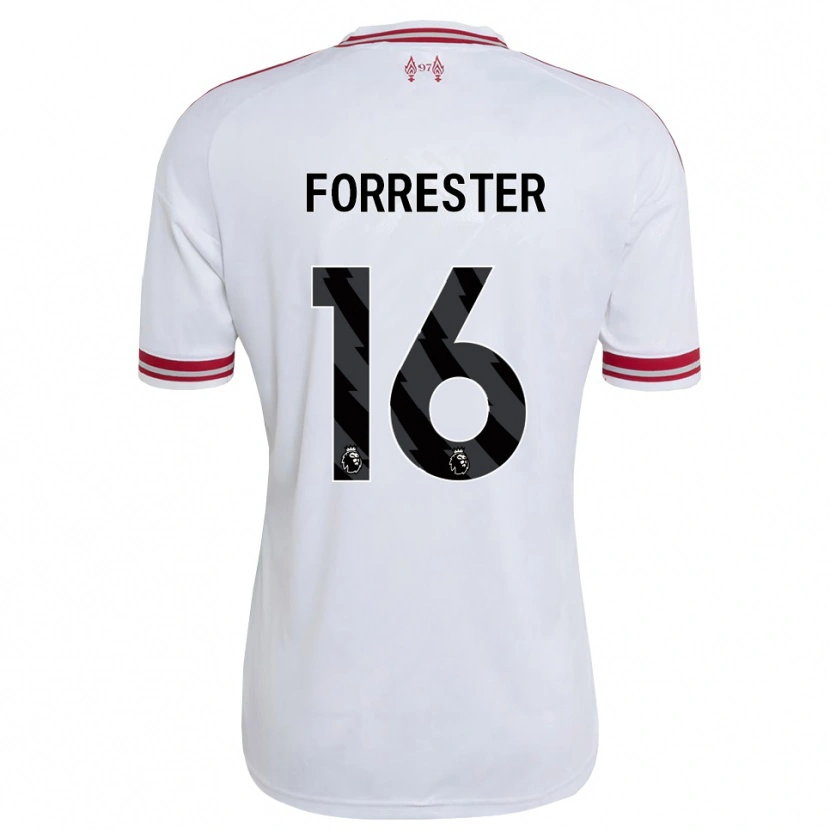 Danxen Dzieci La'more Lee Forrester #16 Czerwony Biały Wyjazdowa Koszulka 2026/27 Koszulki Klubowe