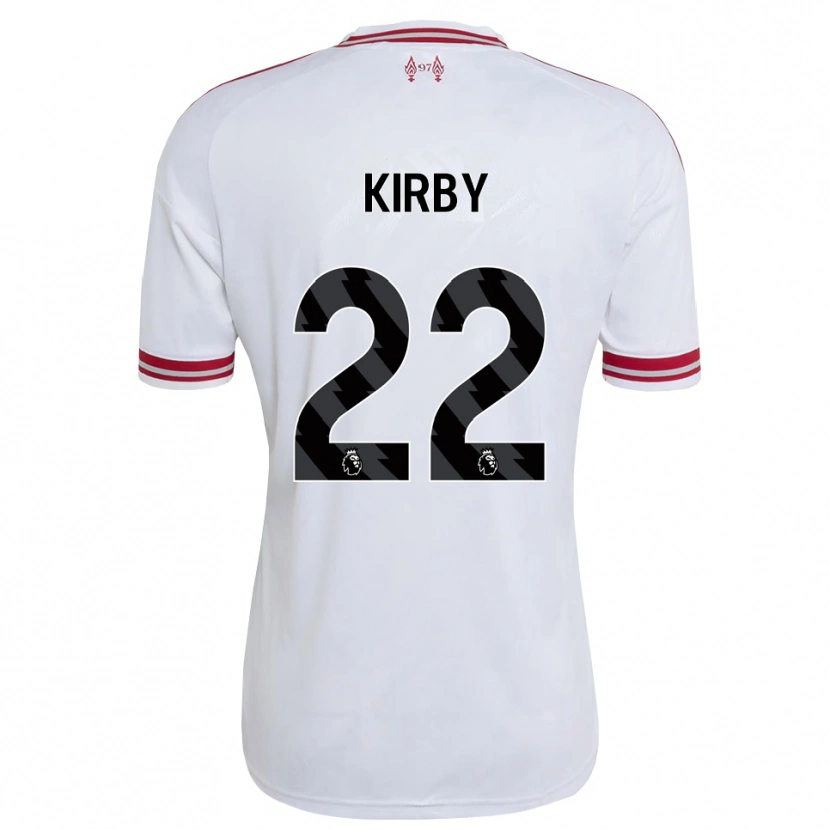 Danxen Dzieci Faye Kirby #22 Czerwony Biały Wyjazdowa Koszulka 2026/27 Koszulki Klubowe