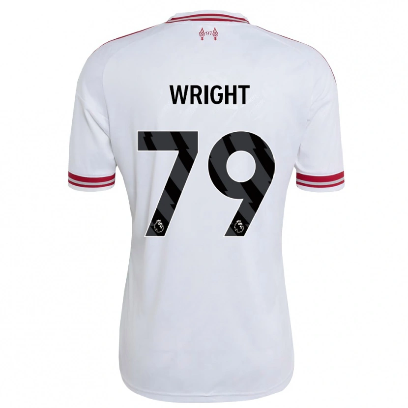 Danxen Dzieci Will Wright #79 Czerwony Biały Wyjazdowa Koszulka 2026/27 Koszulki Klubowe