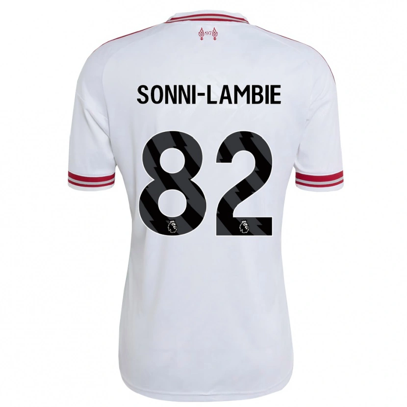 Danxen Dzieci Joshua Sonni-Lambie #82 Czerwony Biały Wyjazdowa Koszulka 2026/27 Koszulki Klubowe