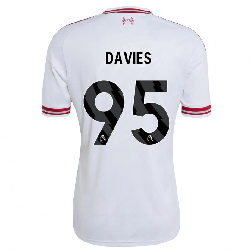 Danxen Dzieci Harvey Davies #95 Czerwony Biały Wyjazdowa Koszulka 2026/27 Koszulki Klubowe