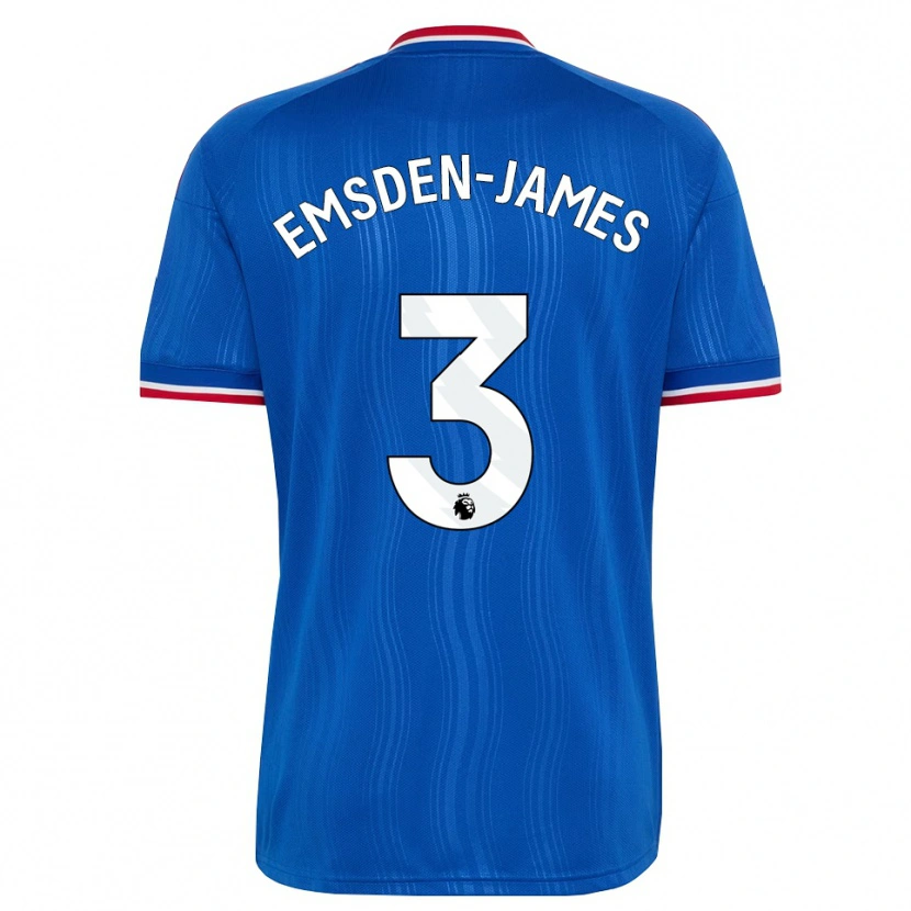 Danxen Dzieci Harley Emsden-James #3 Niebieski Biały Czerwony Wyjazdowa Koszulka 2026/27 Koszulki Klubowe