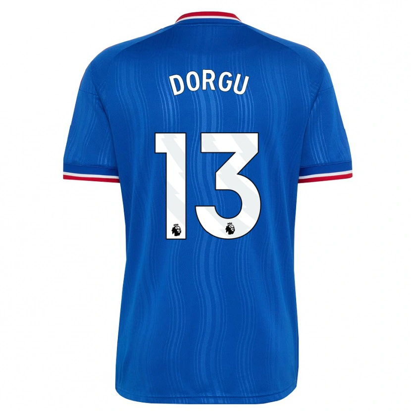 Danxen Dzieci Patrick Dorgu #13 Niebieski Biały Czerwony Wyjazdowa Koszulka 2026/27 Koszulki Klubowe