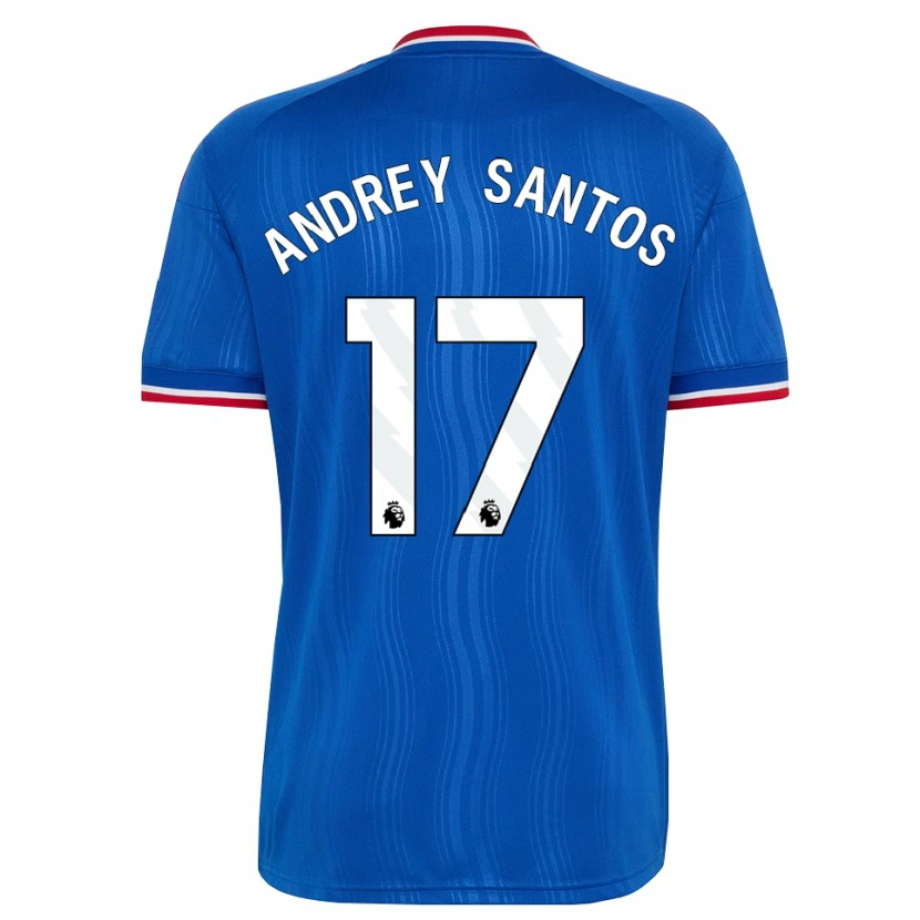 Danxen Dzieci Andrey Santos #17 Niebieski Biały Czerwony Wyjazdowa Koszulka 2026/27 Koszulki Klubowe
