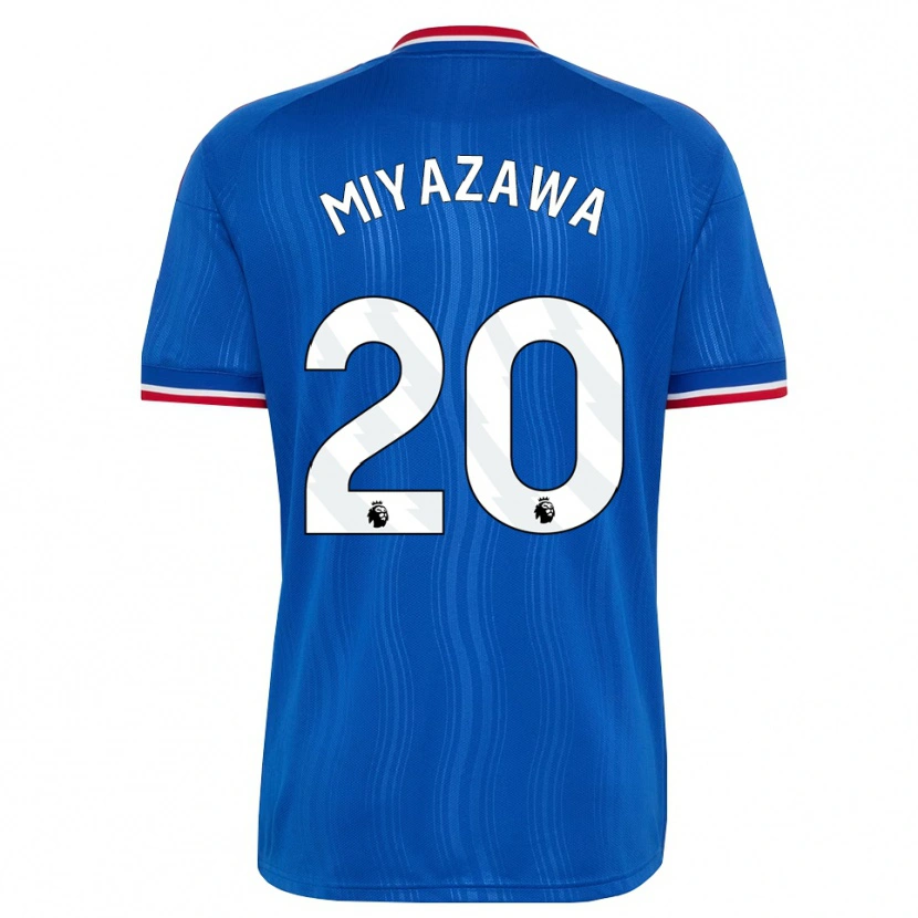 Danxen Dzieci Hinata Miyazawa #20 Niebieski Biały Czerwony Wyjazdowa Koszulka 2026/27 Koszulki Klubowe