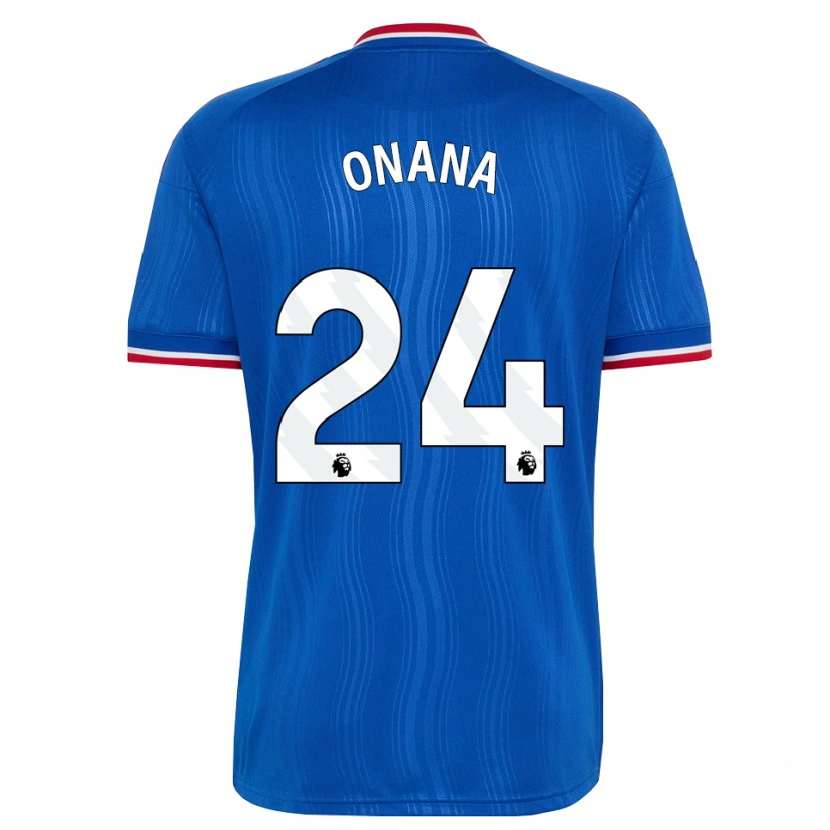 Danxen Dzieci Andre Onana #24 Niebieski Biały Czerwony Wyjazdowa Koszulka 2026/27 Koszulki Klubowe