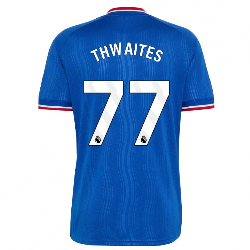 Danxen Dzieci Jim Thwaites #77 Niebieski Biały Czerwony Wyjazdowa Koszulka 2026/27 Koszulki Klubowe