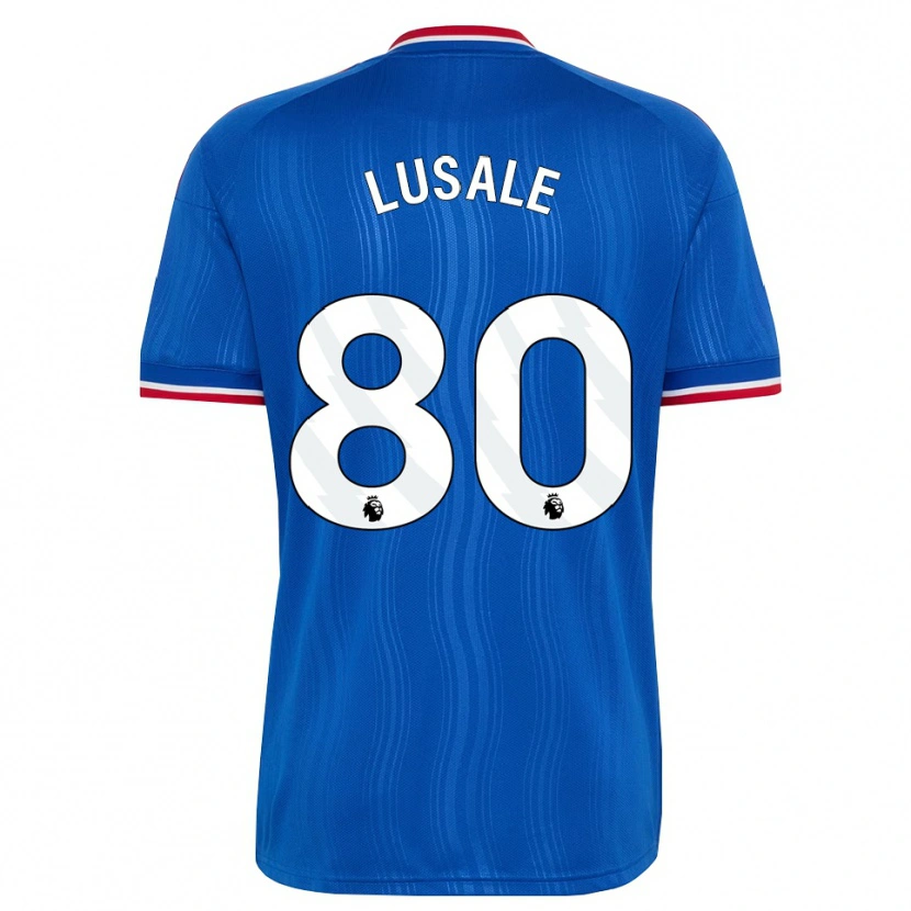 Danxen Dzieci Samuel Lusale #80 Niebieski Biały Czerwony Wyjazdowa Koszulka 2026/27 Koszulki Klubowe