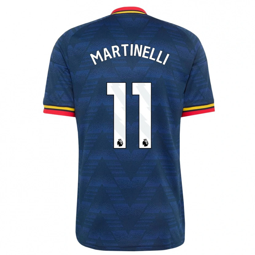 Danxen Dzieci Gabriel Martinelli #11 Północnoniebieski Żółty Czerwony Wyjazdowa Koszulka 2026/27 Koszulki Klubowe
