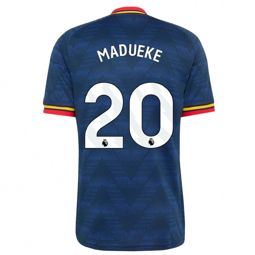 Danxen Dzieci Noni Madueke #20 Północnoniebieski Żółty Czerwony Wyjazdowa Koszulka 2026/27 Koszulki Klubowe