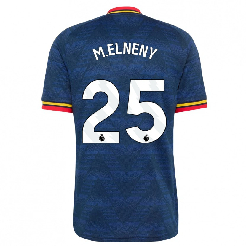 Danxen Dzieci Mohamed Elneny #25 Północnoniebieski Żółty Czerwony Wyjazdowa Koszulka 2026/27 Koszulki Klubowe
