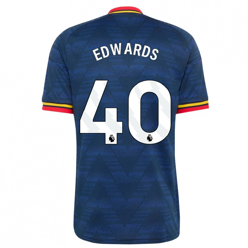 Danxen Dzieci Khayon Edwards #40 Północnoniebieski Żółty Czerwony Wyjazdowa Koszulka 2026/27 Koszulki Klubowe
