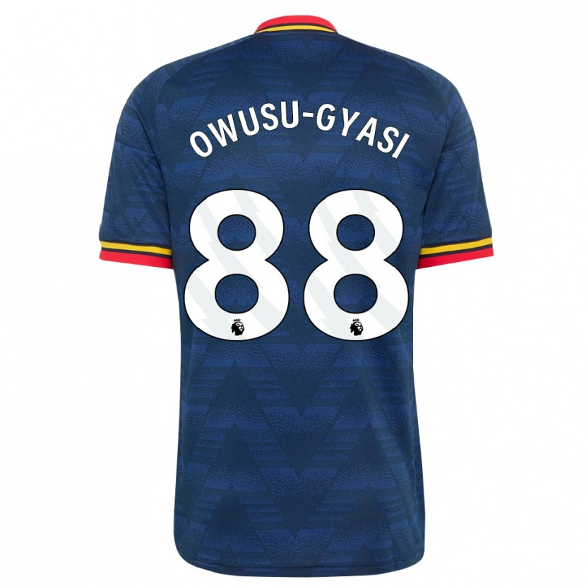 Danxen Dzieci Abraham Owusu-Gyasi #88 Północnoniebieski Żółty Czerwony Wyjazdowa Koszulka 2026/27 Koszulki Klubowe