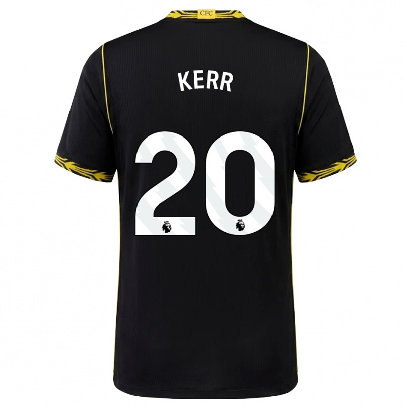 Danxen Dzieci Sam Kerr #20 Czarny Żółty Wyjazdowa Koszulka 2026/27 Koszulki Klubowe