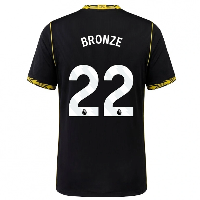 Danxen Dzieci Lucy Bronze #22 Czarny Żółty Wyjazdowa Koszulka 2026/27 Koszulki Klubowe