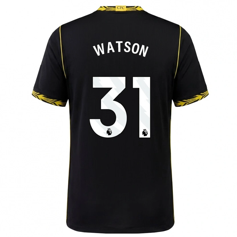 Danxen Dzieci Reggie Watson #31 Czarny Żółty Wyjazdowa Koszulka 2026/27 Koszulki Klubowe