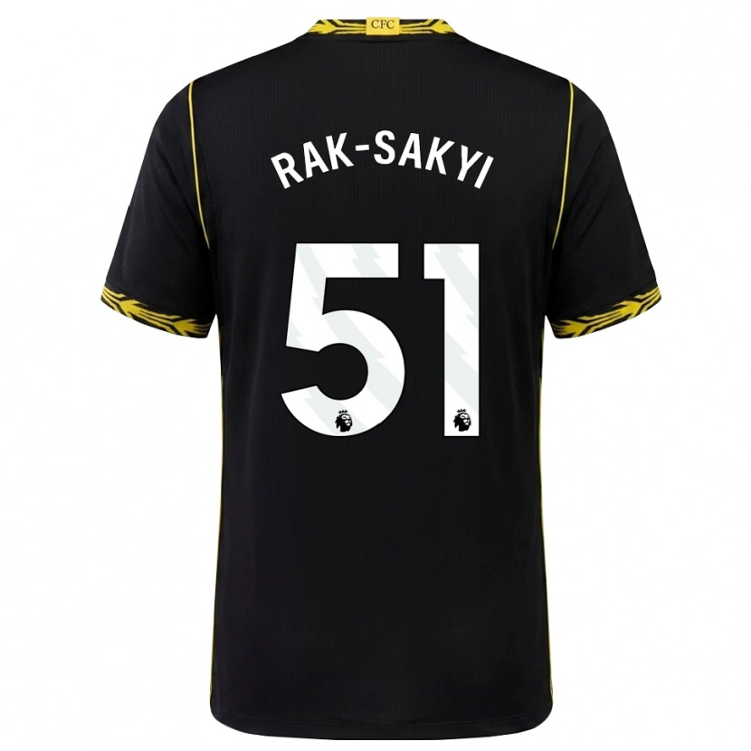 Danxen Dzieci Sam Rak-Sakyi #51 Czarny Żółty Wyjazdowa Koszulka 2026/27 Koszulki Klubowe