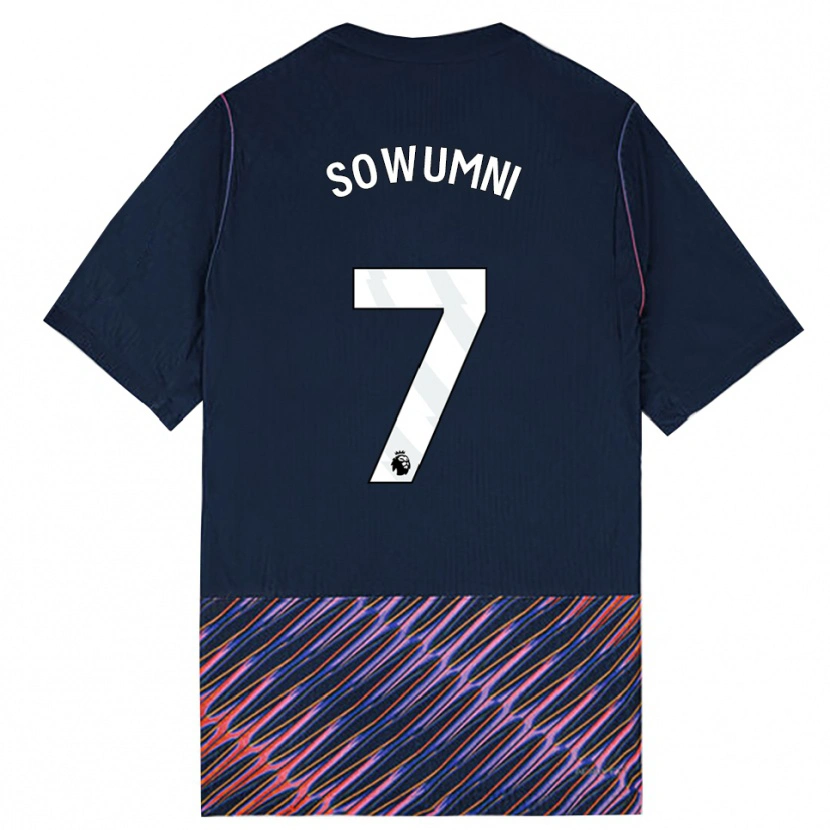 Danxen Dzieci Elisha Sowunmi #7 Królewski Niebieski Biały Wyjazdowa Koszulka 2026/27 Koszulki Klubowe