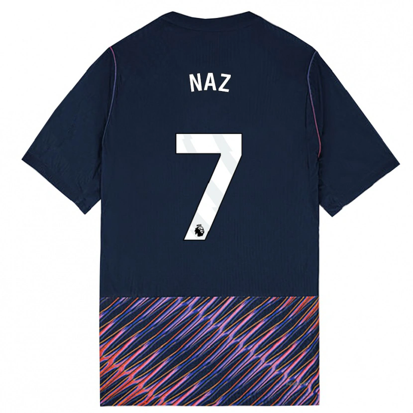 Danxen Dzieci Jessica Naz #7 Królewski Niebieski Biały Wyjazdowa Koszulka 2026/27 Koszulki Klubowe