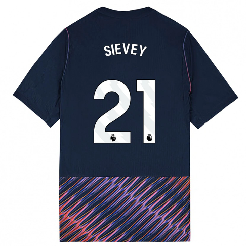 Danxen Dzieci Max Sievey #21 Królewski Niebieski Biały Wyjazdowa Koszulka 2026/27 Koszulki Klubowe