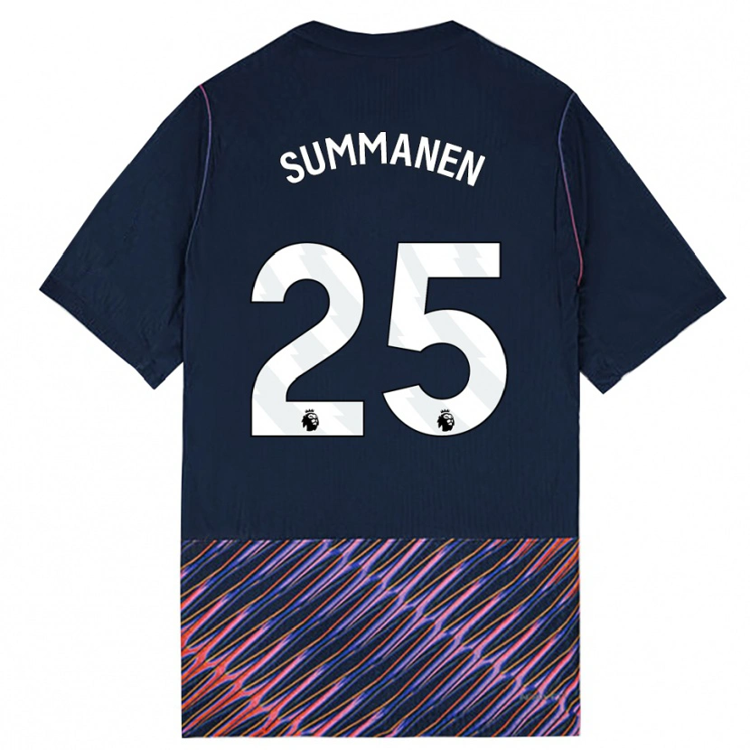 Danxen Dzieci Eveliina Summanen #25 Królewski Niebieski Biały Wyjazdowa Koszulka 2026/27 Koszulki Klubowe
