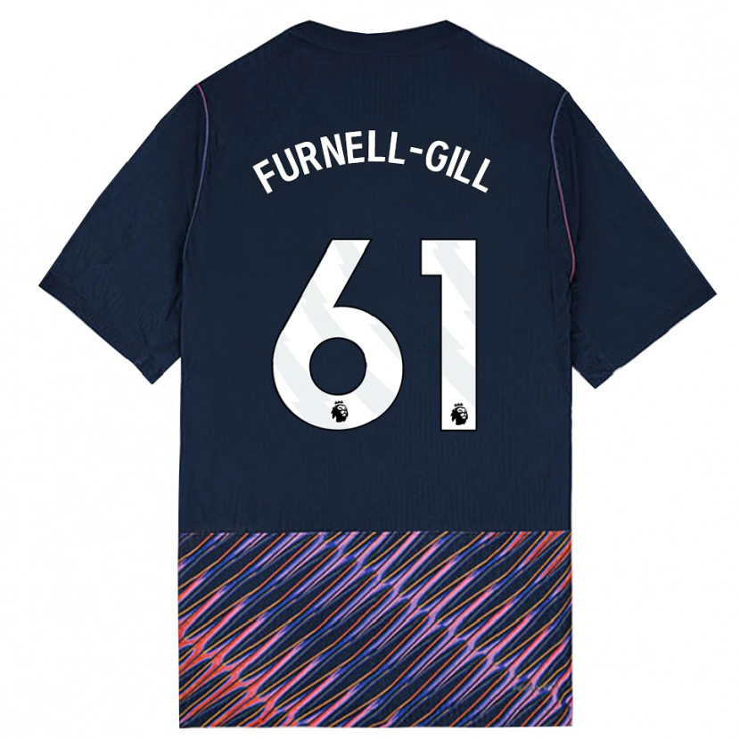 Danxen Dzieci Luca Furnell-Gill #61 Królewski Niebieski Biały Wyjazdowa Koszulka 2026/27 Koszulki Klubowe