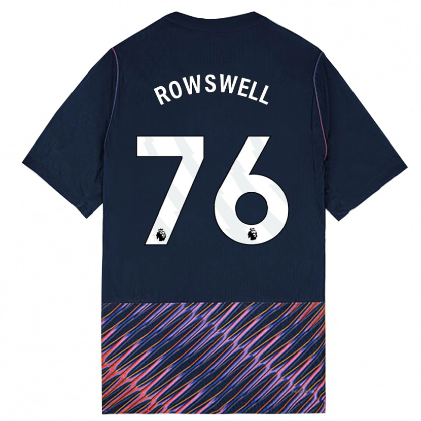 Danxen Dzieci James Rowswell #76 Królewski Niebieski Biały Wyjazdowa Koszulka 2026/27 Koszulki Klubowe