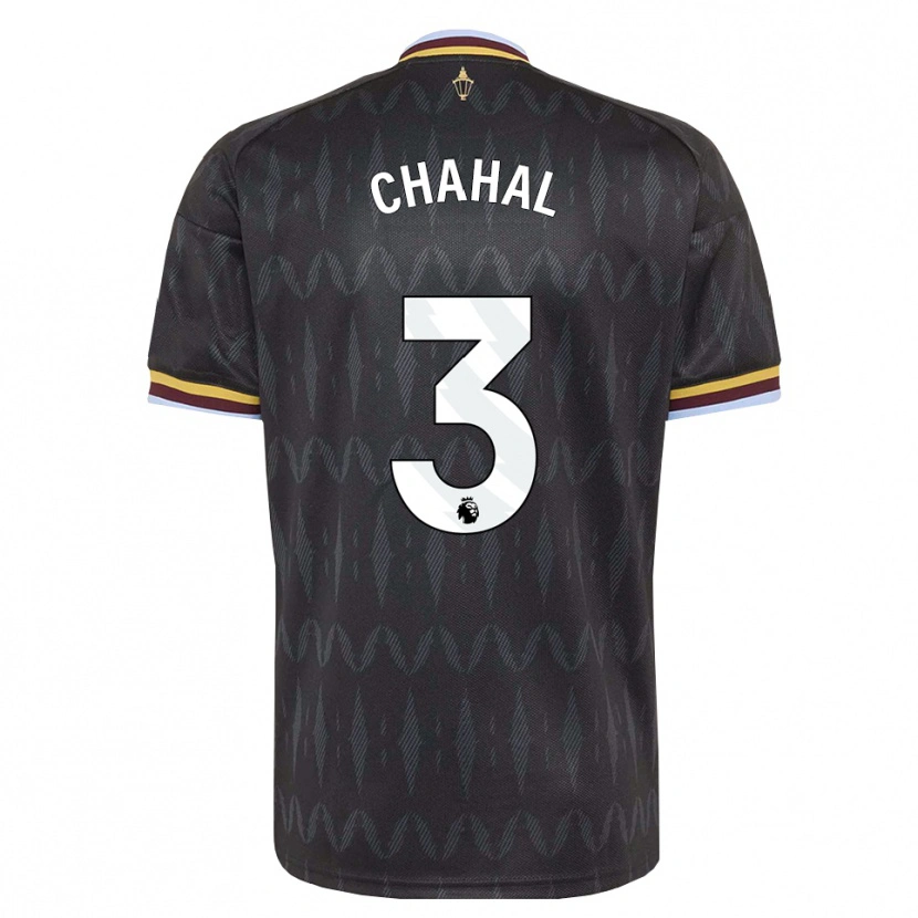 Danxen Dzieci Curran Chahal #3 Niebieski Chaber Czarny Żółty Wyjazdowa Koszulka 2026/27 Koszulki Klubowe