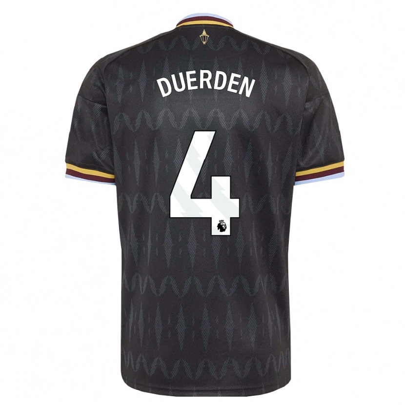Danxen Dzieci Archie Duerden #4 Niebieski Chaber Czarny Żółty Wyjazdowa Koszulka 2026/27 Koszulki Klubowe
