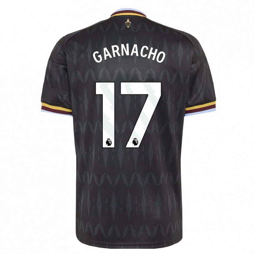 Danxen Dzieci Alejandro Garnacho #17 Niebieski Chaber Czarny Żółty Wyjazdowa Koszulka 2026/27 Koszulki Klubowe