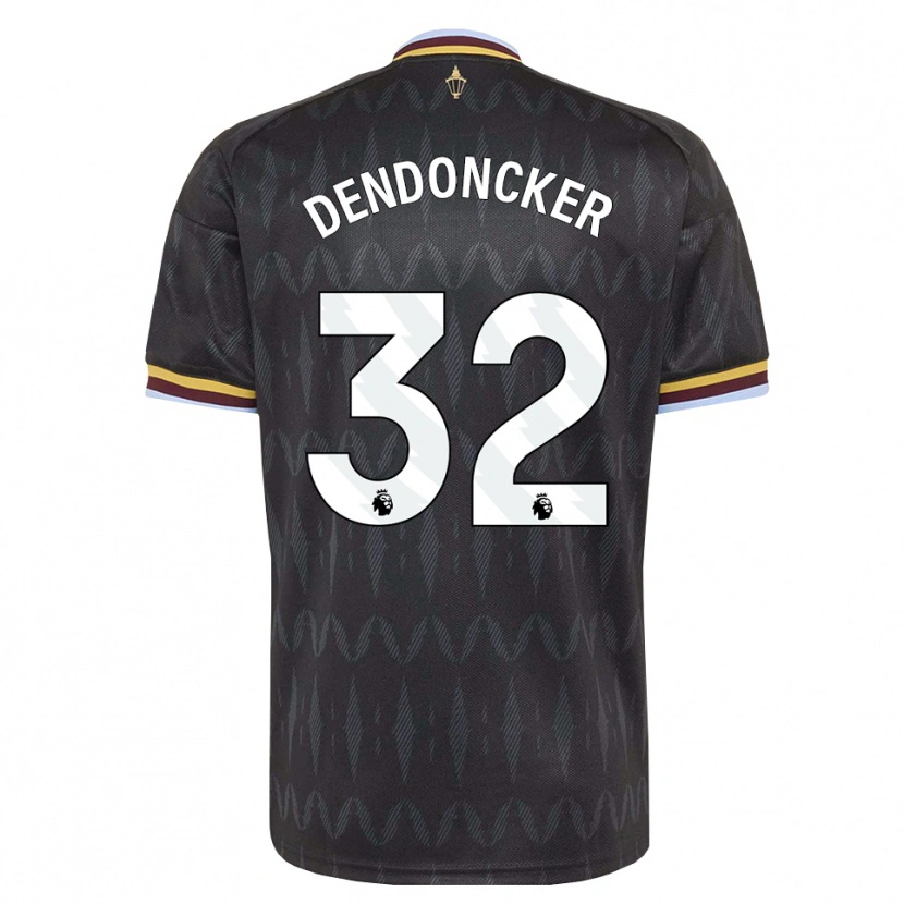 Danxen Dzieci Leander Dendoncker #32 Niebieski Chaber Czarny Żółty Wyjazdowa Koszulka 2026/27 Koszulki Klubowe