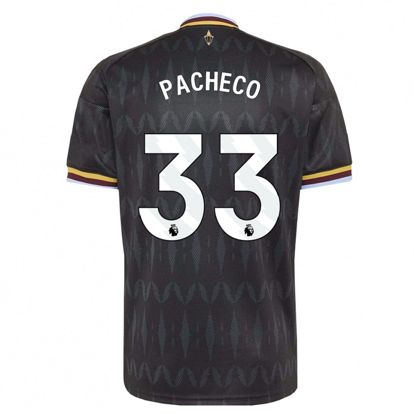 Danxen Dzieci Maz Pacheco #33 Niebieski Chaber Czarny Żółty Wyjazdowa Koszulka 2026/27 Koszulki Klubowe