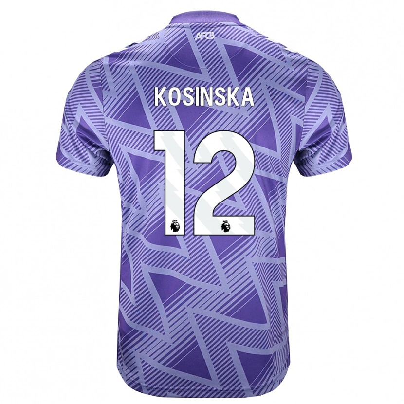 Danxen Dzieci Daniela Kosinska #12 Bladożółty Biały Wyjazdowa Koszulka 2026/27 Koszulki Klubowe