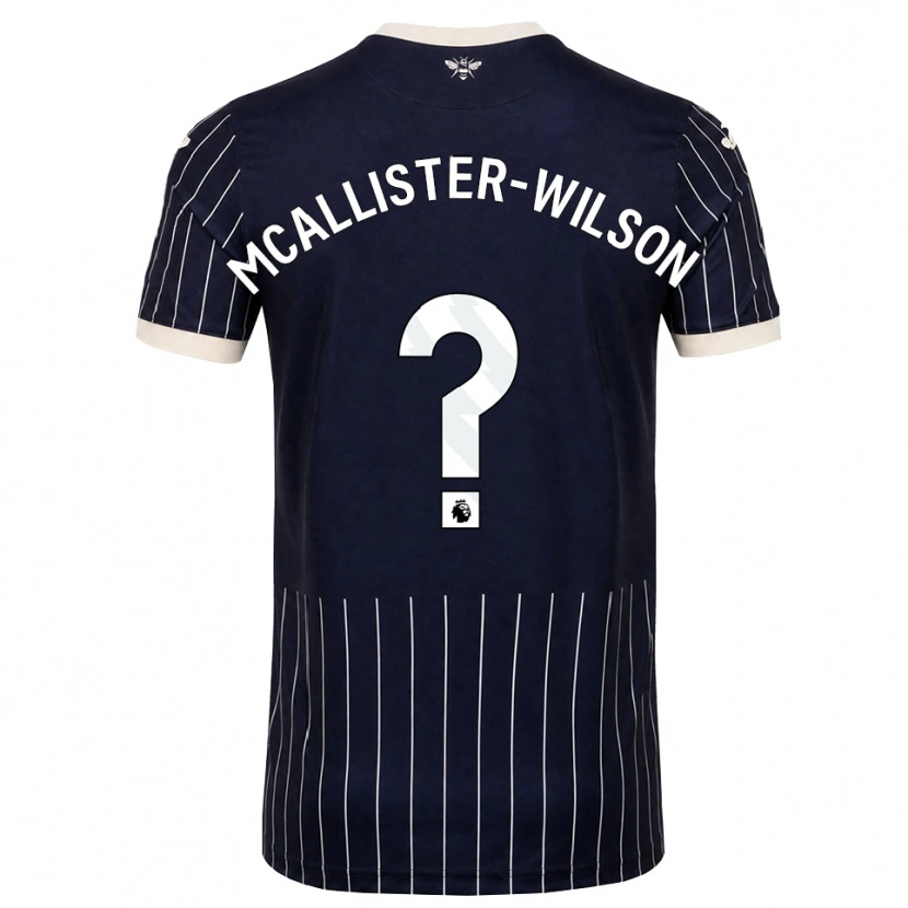 Danxen Dzieci Zack Mcallister-Wilson #0 Czarny Biały Wyjazdowa Koszulka 2026/27 Koszulki Klubowe
