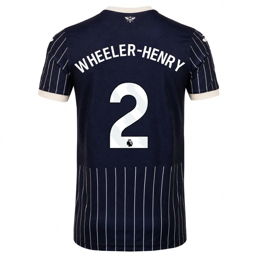 Danxen Dzieci Joseph Wheeler-Henry #2 Czarny Biały Wyjazdowa Koszulka 2026/27 Koszulki Klubowe