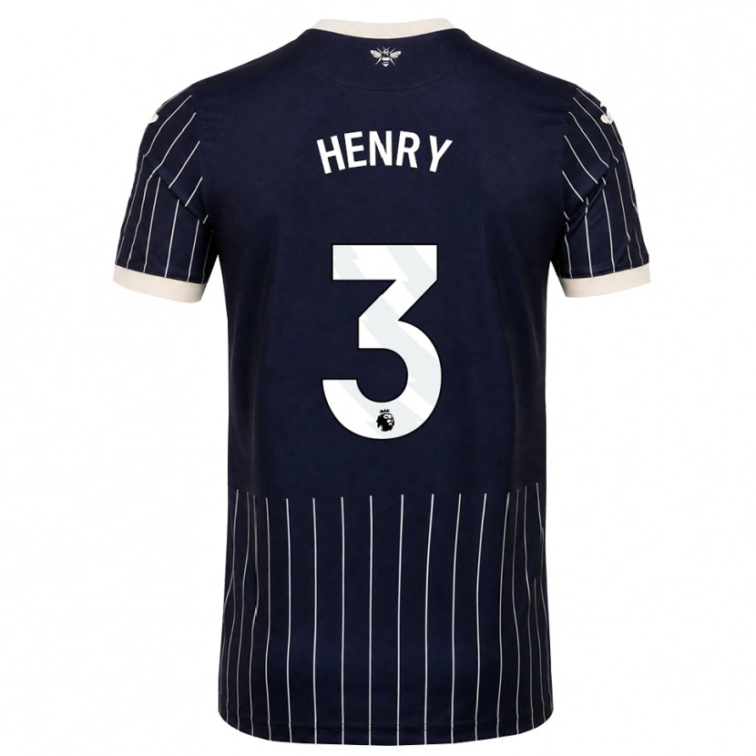Danxen Dzieci Rico Henry #3 Czarny Biały Wyjazdowa Koszulka 2026/27 Koszulki Klubowe