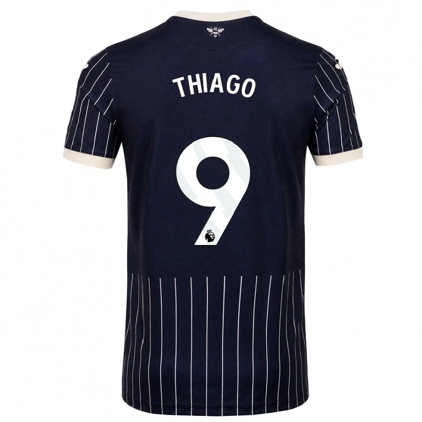 Danxen Dzieci Igor Thiago #9 Czarny Biały Wyjazdowa Koszulka 2026/27 Koszulki Klubowe