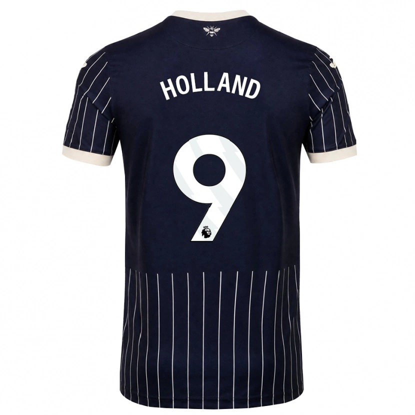 Danxen Dzieci Isaac Holland #9 Czarny Biały Wyjazdowa Koszulka 2026/27 Koszulki Klubowe