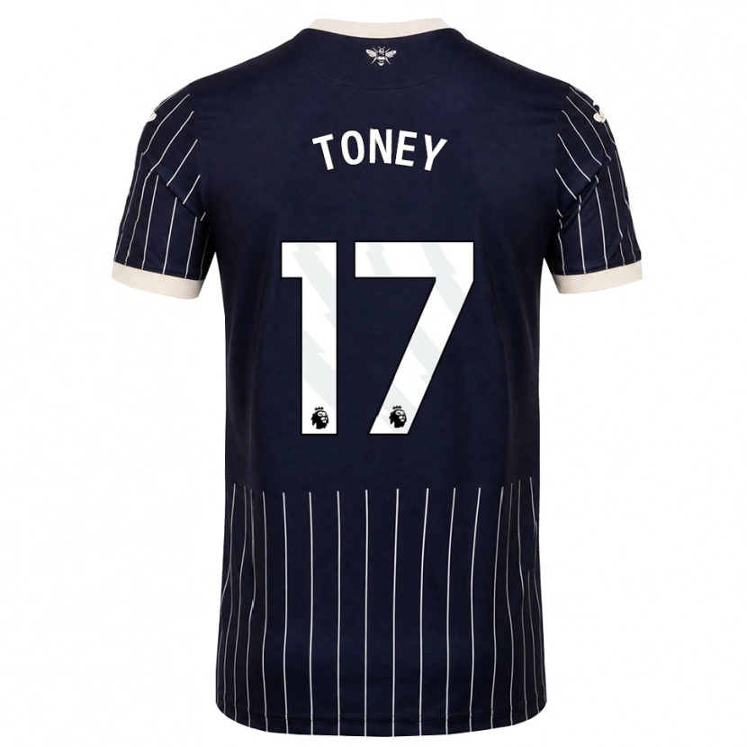 Danxen Dzieci Ivan Toney #17 Czarny Biały Wyjazdowa Koszulka 2026/27 Koszulki Klubowe