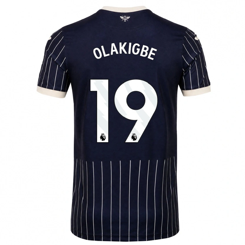 Danxen Dzieci Michael Olakigbe #19 Czarny Biały Wyjazdowa Koszulka 2026/27 Koszulki Klubowe