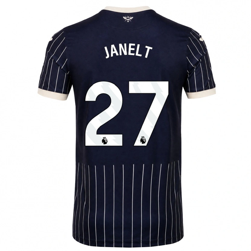 Danxen Dzieci Vitaly Janelt #27 Czarny Biały Wyjazdowa Koszulka 2026/27 Koszulki Klubowe