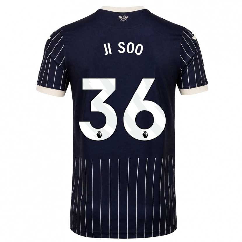 Danxen Dzieci Ji-Soo Kim #36 Czarny Biały Wyjazdowa Koszulka 2026/27 Koszulki Klubowe