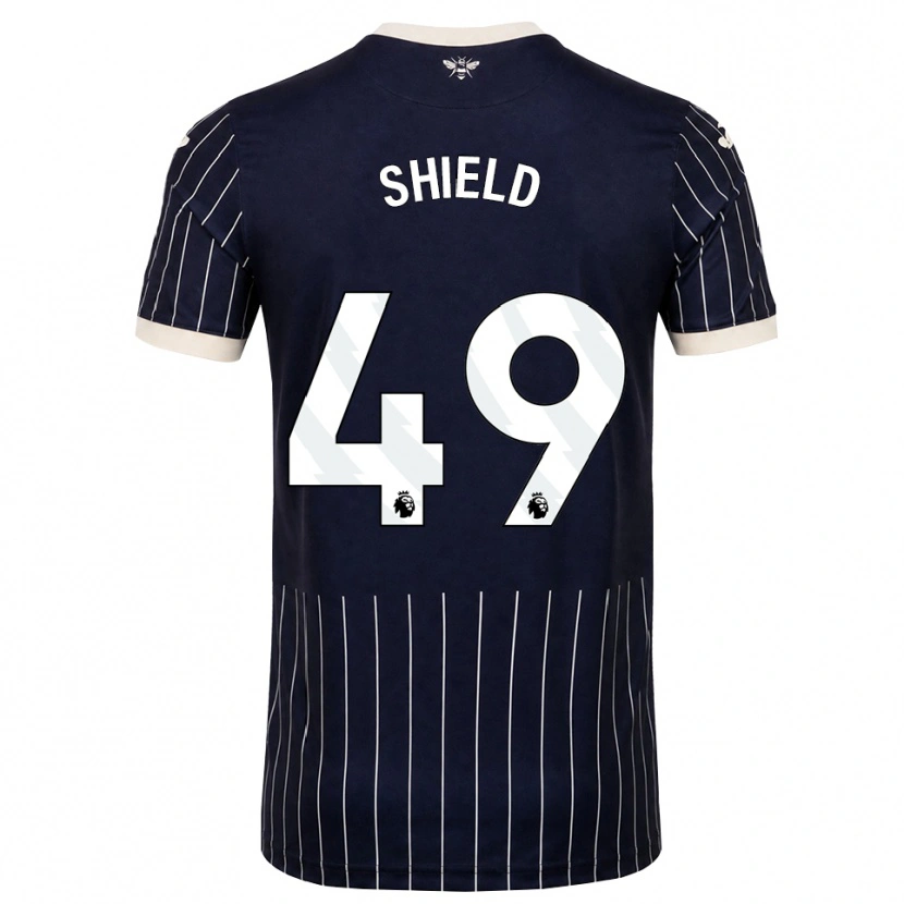 Danxen Dzieci Ollie Shield #49 Czarny Biały Wyjazdowa Koszulka 2026/27 Koszulki Klubowe