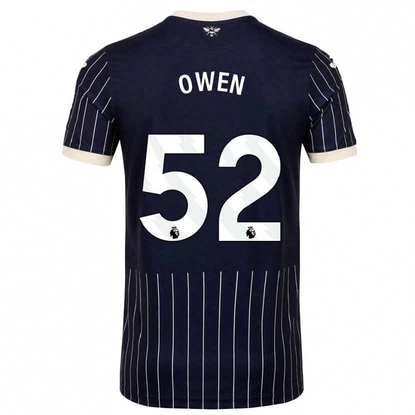Danxen Dzieci Riley Owen #52 Czarny Biały Wyjazdowa Koszulka 2026/27 Koszulki Klubowe