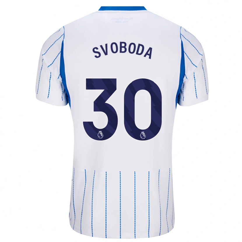 Danxen Dzieci Michael Svoboda #30 Niebieski Chaber Biały Wyjazdowa Koszulka 2026/27 Koszulki Klubowe