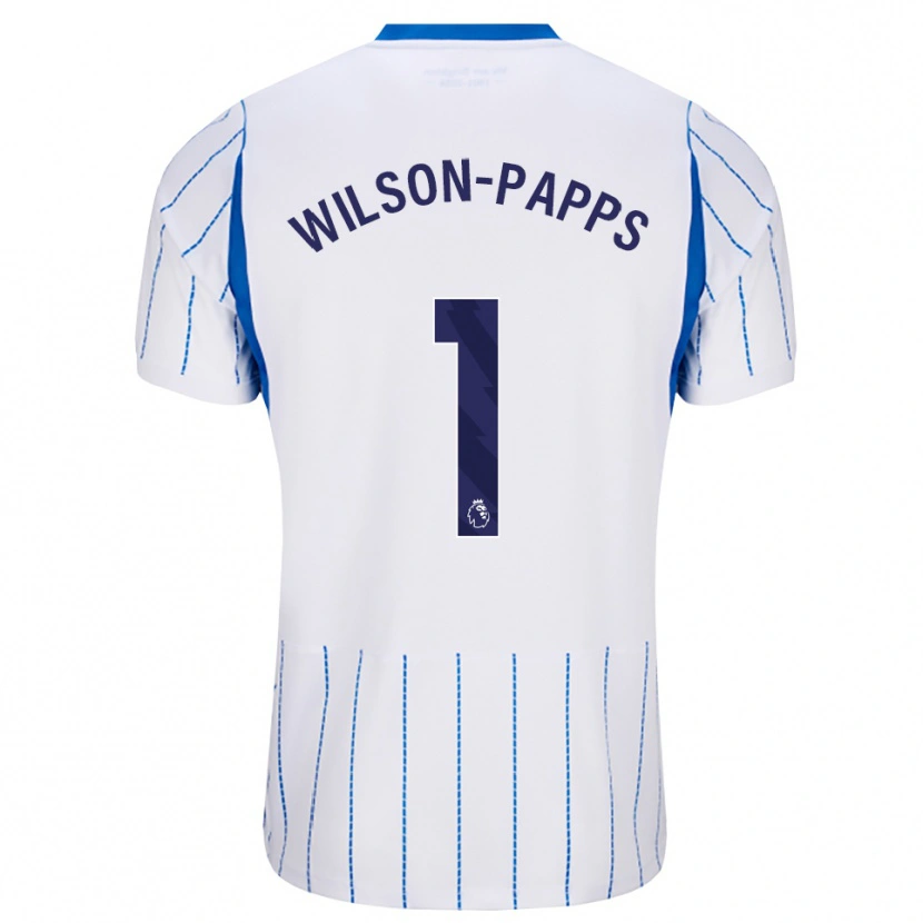 Danxen Dzieci Charlie Wilson-Papps #1 Niebieski Chaber Biały Wyjazdowa Koszulka 2026/27 Koszulki Klubowe