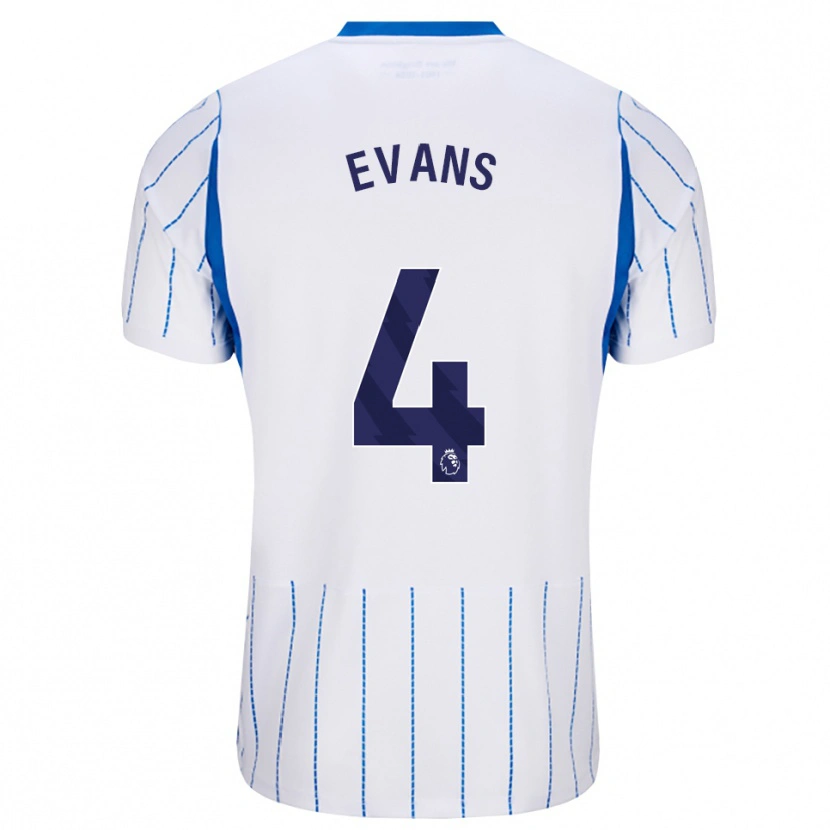 Danxen Dzieci Jake Evans #4 Niebieski Chaber Biały Wyjazdowa Koszulka 2026/27 Koszulki Klubowe